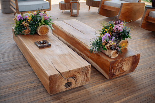 Mesa de centro de madeira Camacã